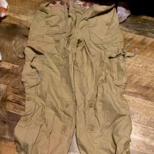 Cargo pants , slight rip near zipper